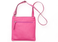 MAXIMA/ULTIMO skuldertaske m en lynlås Cross-over, Fuxia